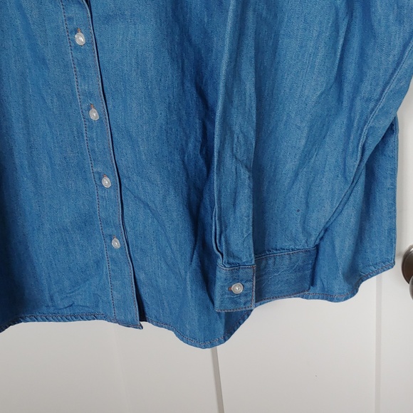 Lane Bryant Blue Ombre Denim Shirt - Picture 3 of 6